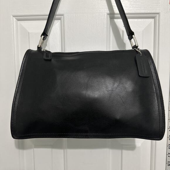 Vintage Coach 6145 Shoulder Bag Handbag Leather Black - Picture 3 of 13